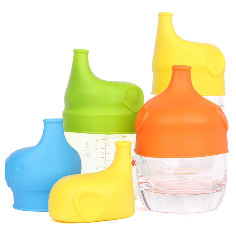 Kids Water Bottle Safety For Silicone Sippy Lids - Make Most Cups a Sippy Cup Leak Proof Drink Straw Sippy Cup for Kid Baby Feed